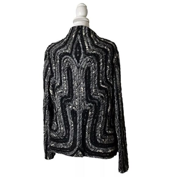 Obstinee By IKA Womens Partial Zip Floral Lightweight Blazer Style Jacket US 14 - Picture 5 of 12